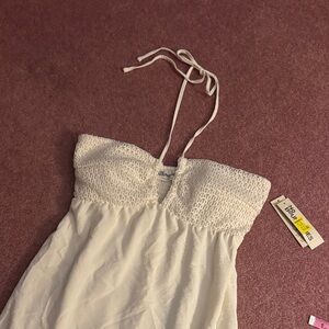 No Boundaries Strapless White Dress